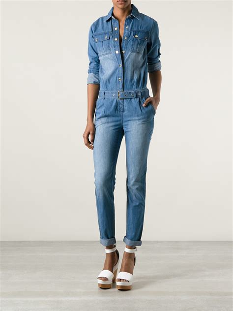 elegant romper long sleeves women michael kors|Michael Kors denim jumpsuit.